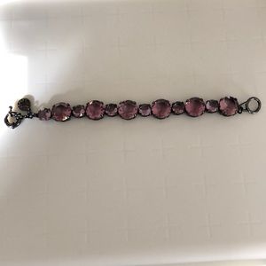 Pink crystal beaded J Crew bracelet